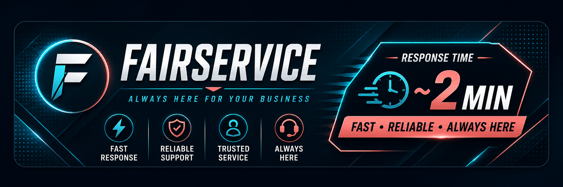 Fairservice — fast response, reliable support, trusted service and two-minute response time